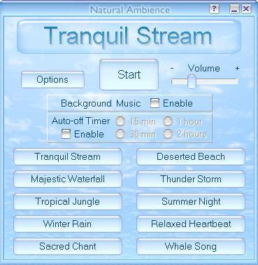 Natural Ambience - Sound Therapy Software Screenshot